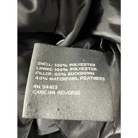 Kenneth Cole Size S Duck Down Waterfowl Snap Button Outdoor Coat Black Zip - Picture 7 of 9